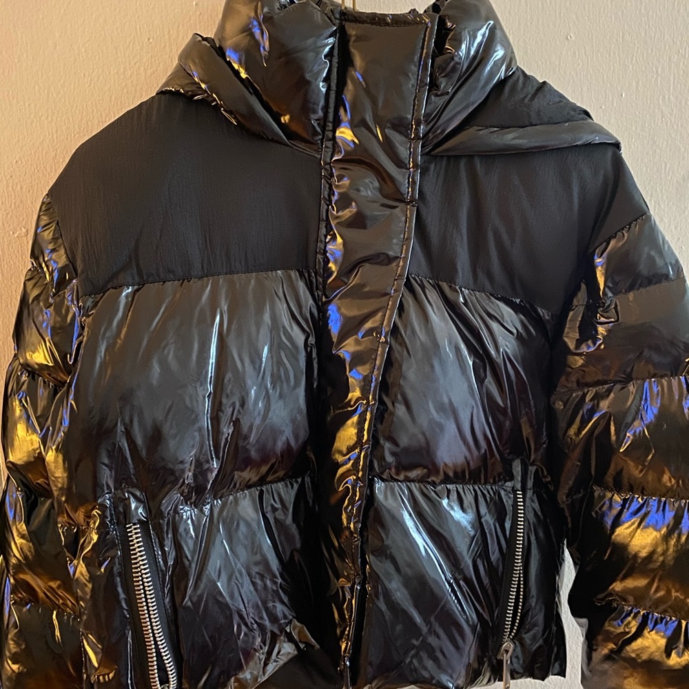 Cropped Back Puffer Coat